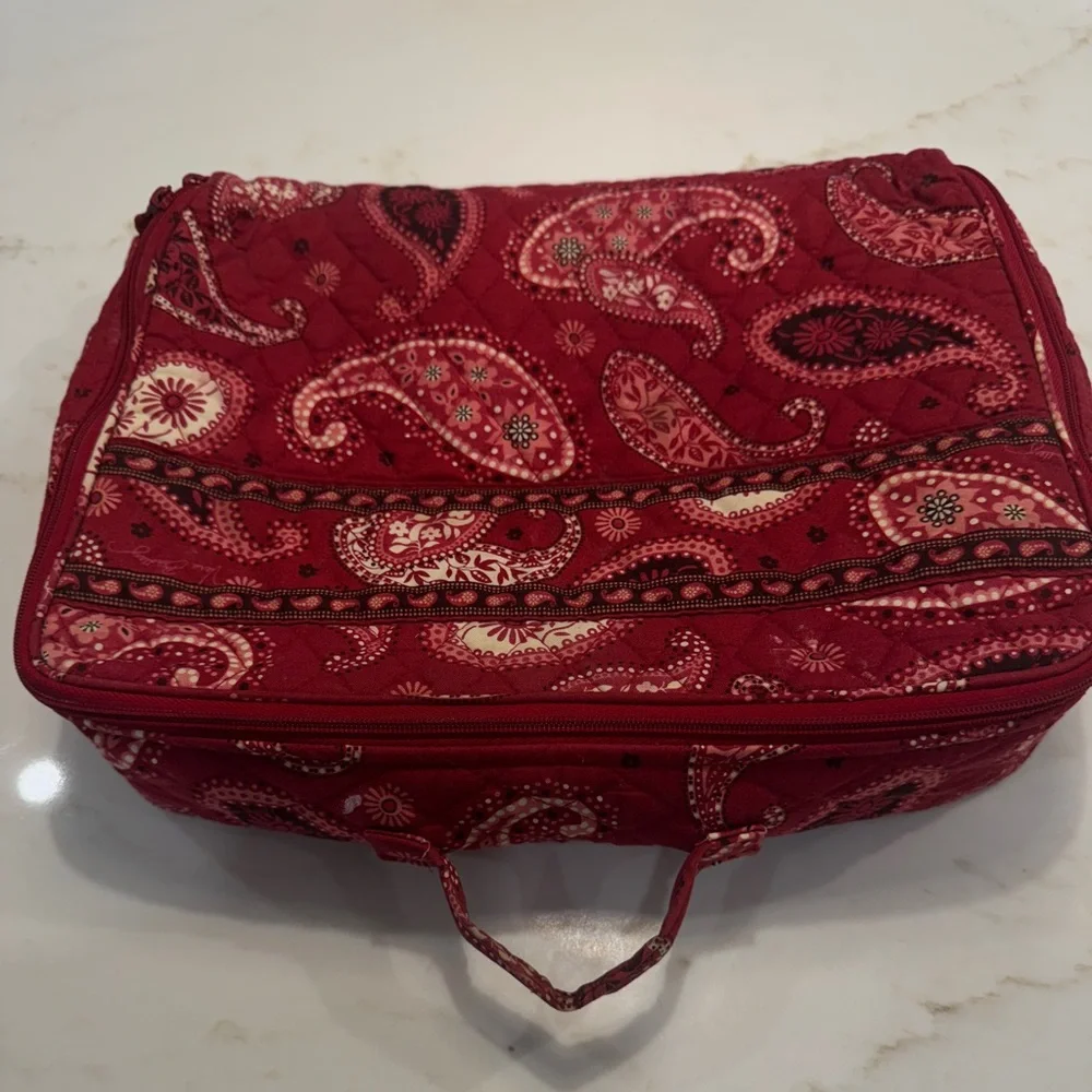 Vera Bradley Red Bandana Paisley Quilted Bag